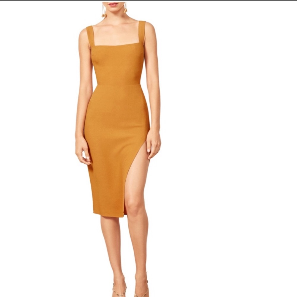 REFORMATION Christina Dress (Yellow/Butterscotch)